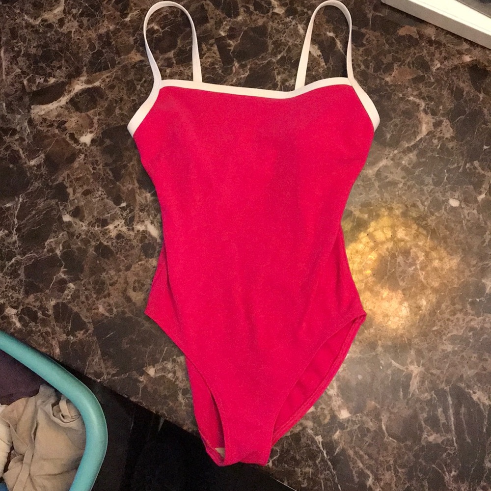 Size 12 pink one piece bathing suit
